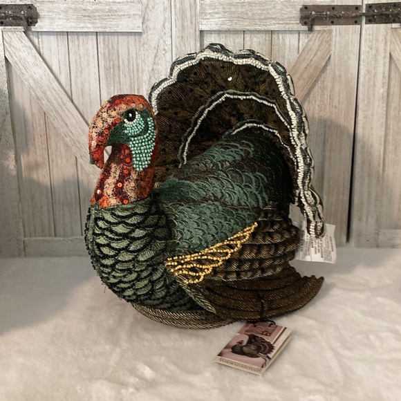 John Derian For Target 2024 Beaded Turkey Pillow - Picture 1 of 12